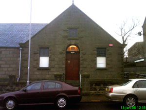 Front door to Fraserburgh Masonic Temple
