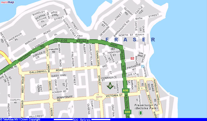 Street plan of Fraserburgh